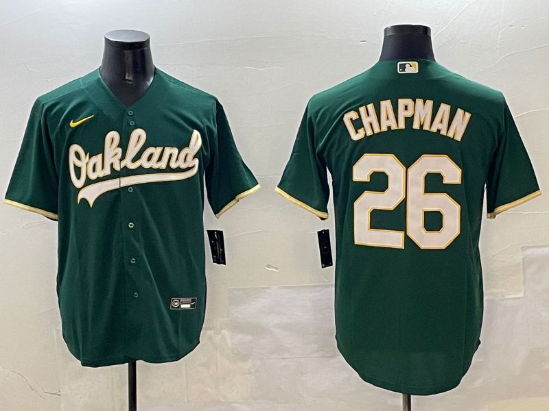 Men Oakland Athletics #26 Chapman Green Game 2025 Nike MLB Jersey style 1